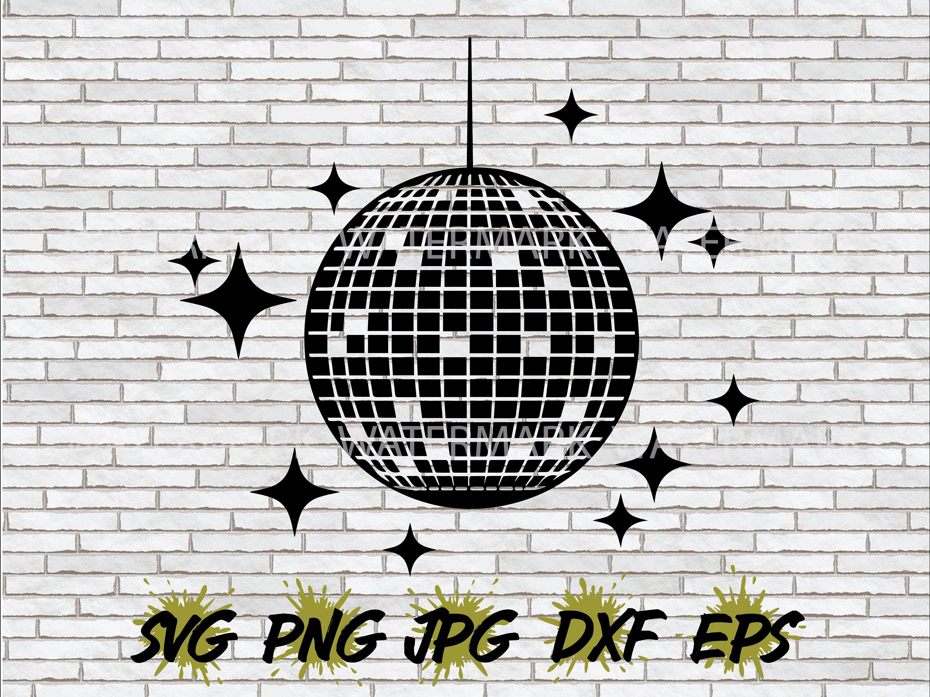 Disco Ball SVG, Disco Dance Png, 80's 80s 90s 90's Retro Throwback Music Hip Hop Old School Cricut Silhouette Cut File Sublimation Image Jpg