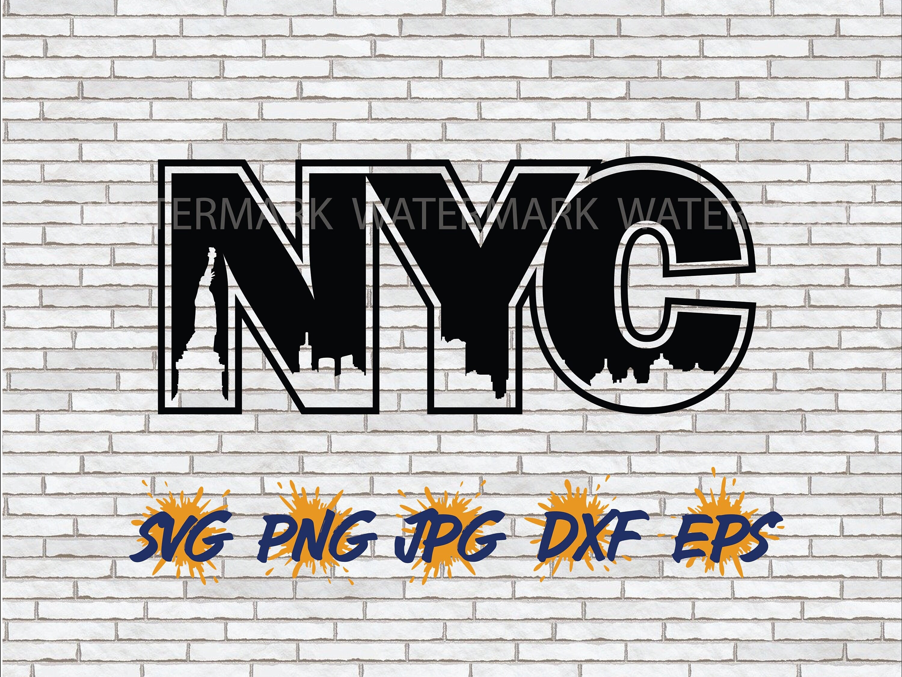 New York City SVG File, Skyline SVG Clipart, Silhouette Cricut Clipart ...