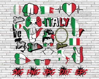 Italy Shirt Design, Italy SVG, Italian PNG, Gift for Italian Grandma, Italian Cut Files, Italy Sublimation, Italy Vectors