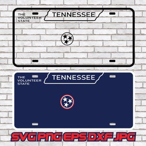 Tennessee License Plate svg, Digital Download Template png, Blank Vanity, Mockup, Volunteer State, Sublimation, Cut File, Gift for