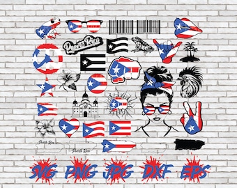 Puerto Rico SVG, Puerto Rico Shirt Design, Laser Cut Files Puerto Rico, Puerto Rico PNG