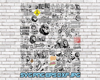 Lions svg Bundle, Lions Field Day png, Lions Gameday Mascot, Digita Download, jpg, eps, dxf