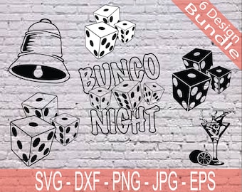 Bunco SVG-bundel, Bunco Printables, Bunco SVG, Bunco PNG, Bunco, Bunco Dice, Bunco Gifts, Bunco Night