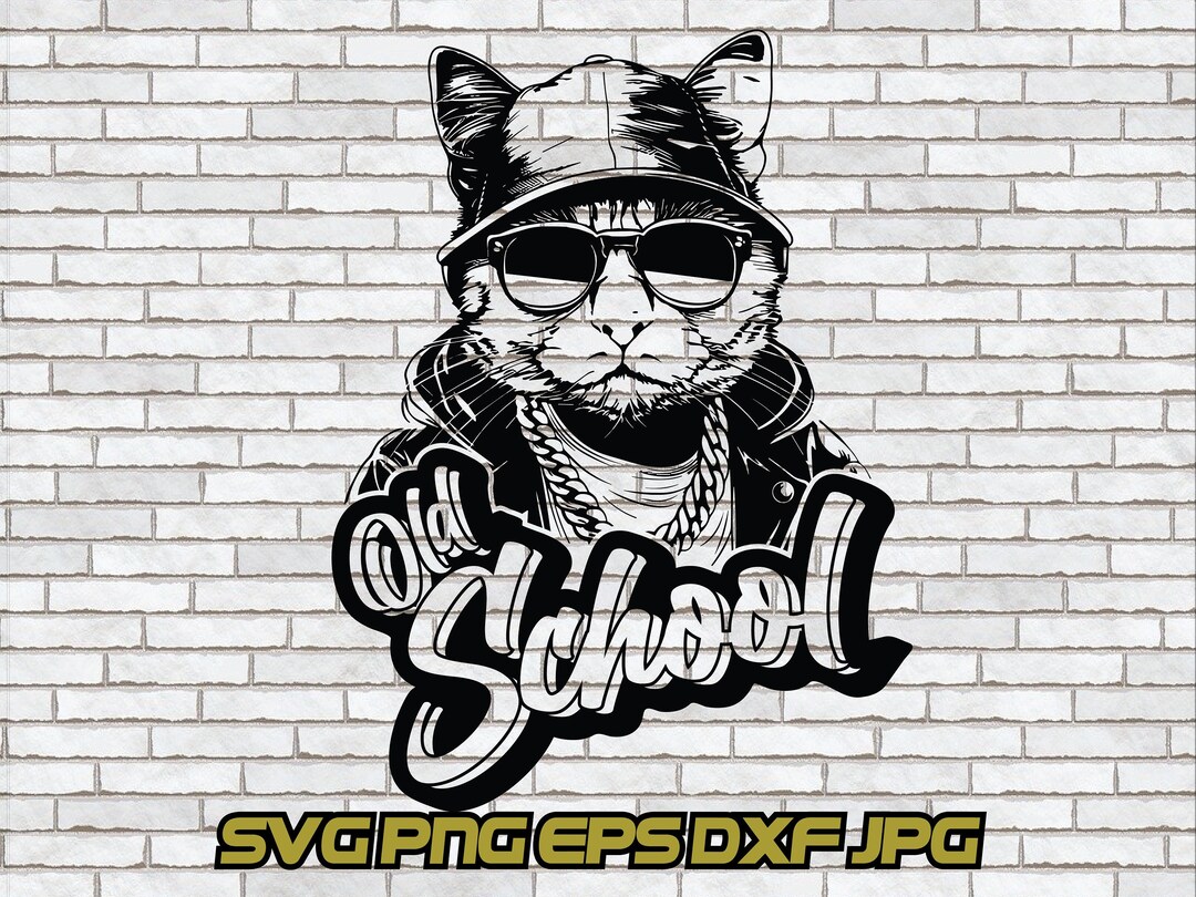 Hip Hop Graffiti Cat Cartoon Svg, Old School Png, Hip Hop Svg, Party ...