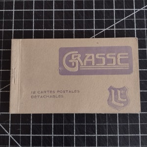 1920s French postcard book: Grasse 12 Cartes Postales Detachables