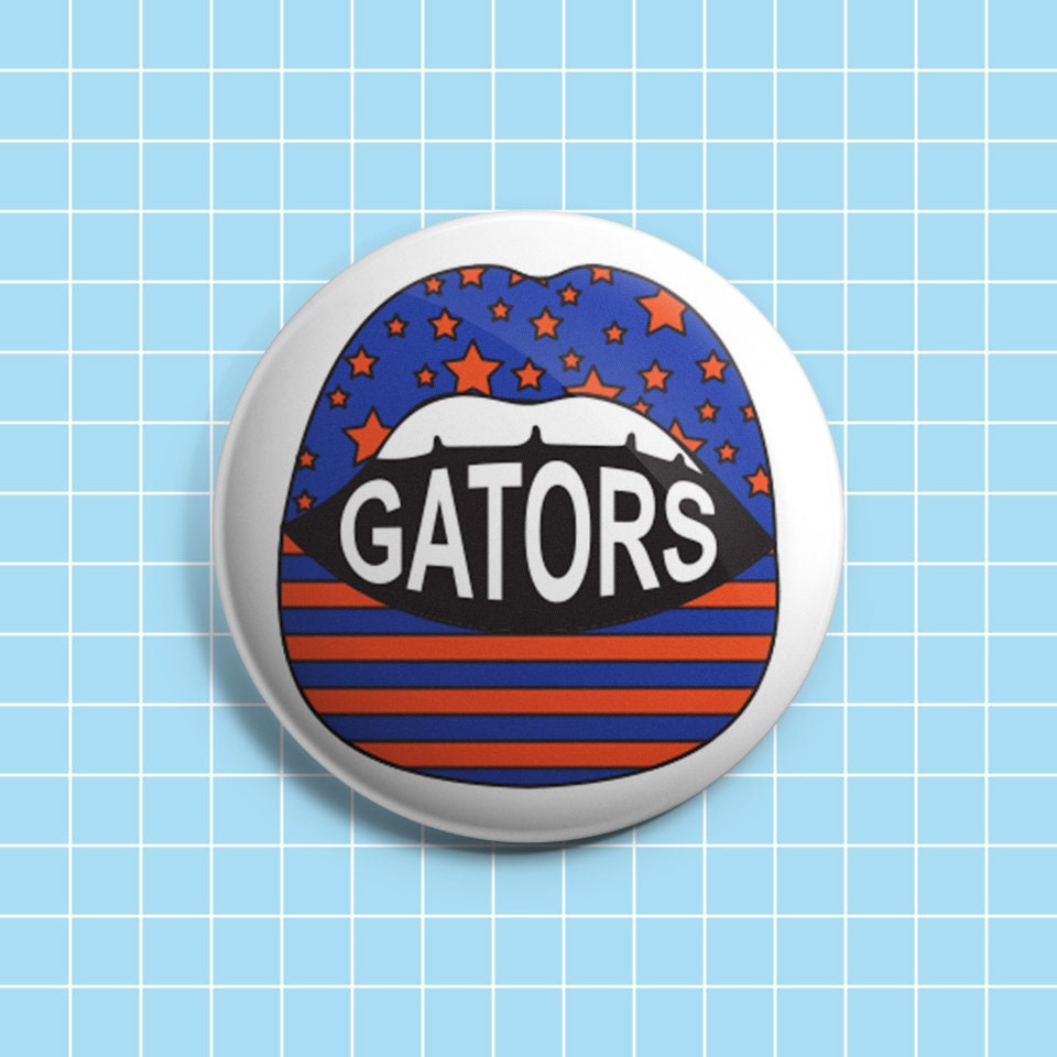 Gators Lips UF Game Day Button 2.25 inch LG1 Etsy