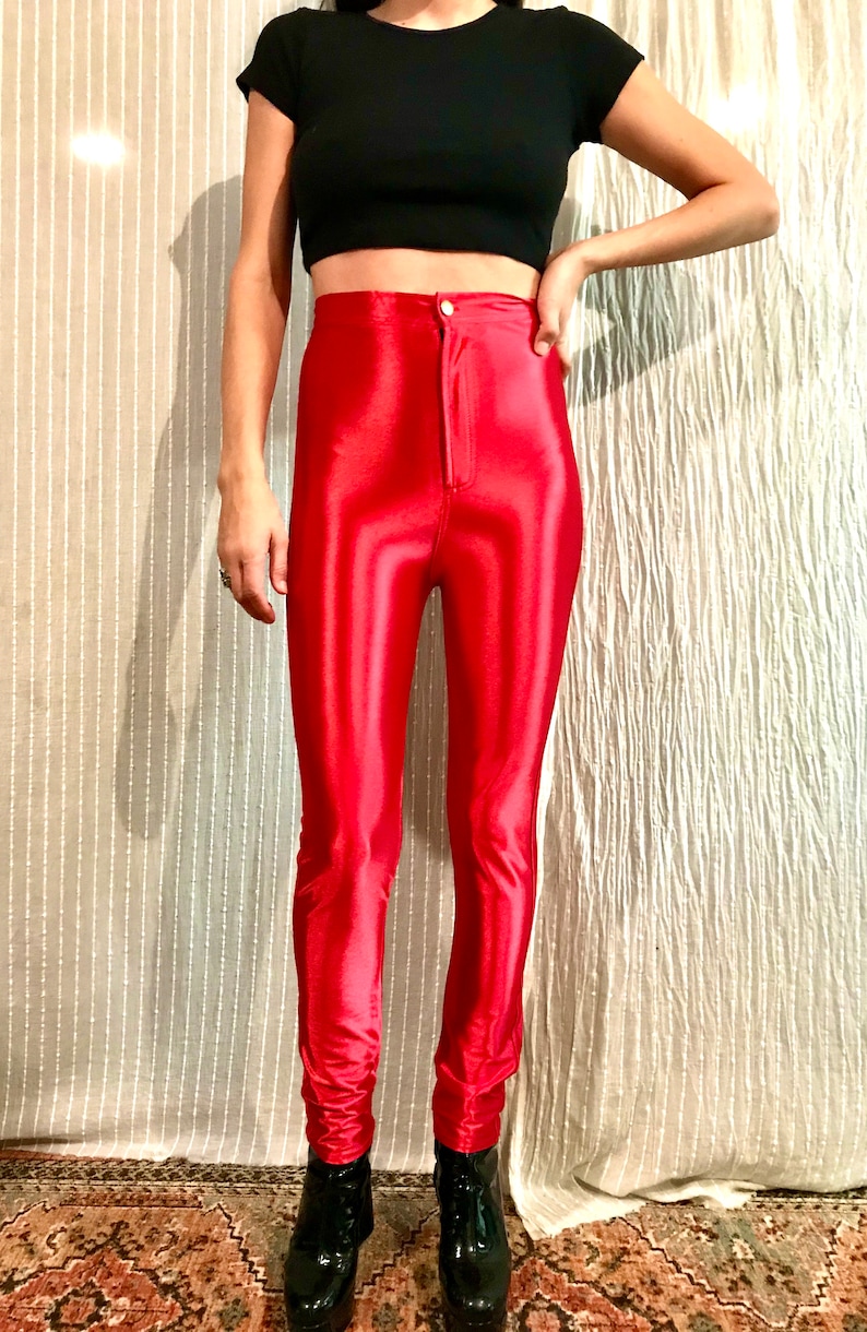 Shiny Spandex Disco Pants Etsy