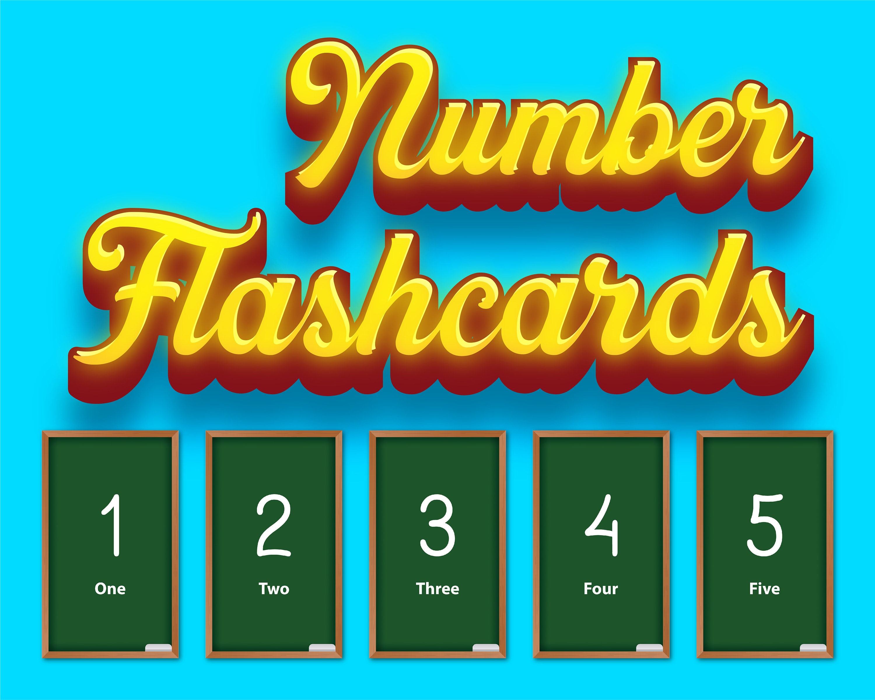 Number Cards 123 Printable Flashcards 1-30 Math Counting | Etsy