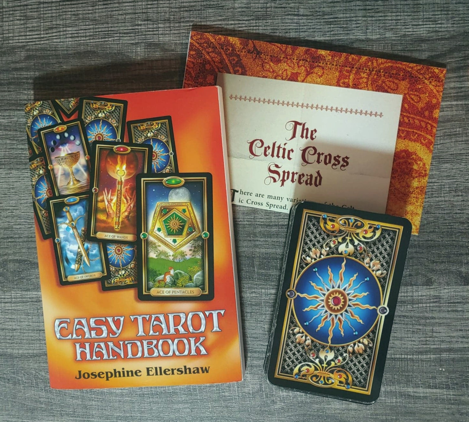 Easy Tarot Kit Gilded Tarot Deck and Book Beginner Tarot Kit Etsy