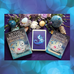 Coffret Oracle Mythes et sirènes I Nouveau jeu de cartes et guide I Cartes d'art sirènes Griffith de Jasmine Beckett