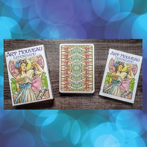 Art Nouveau Lenormand Boxed Kit I Lenormand Boxed Set with Mini Book I Art Nouveau Victorian Cards