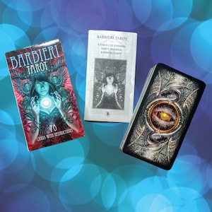 Caja de Tarot Barbieri I Baraja y Folleto Nuevos I Tarot de Arte Fantástico I Cartas Mágicas del Tarot de los Guerreros Dragones