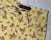vintage high waisted polo floral pants