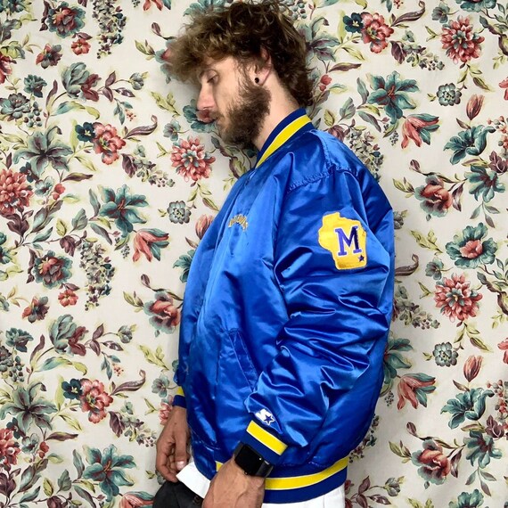 80s starter milwaukee brewers varsity jacket