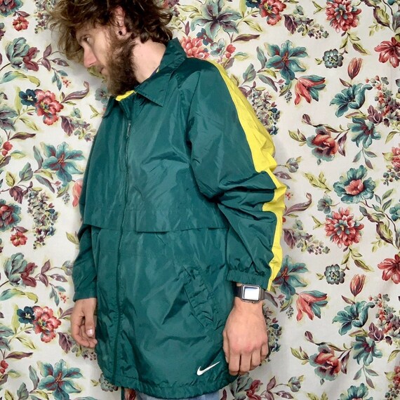 90s nike green/yellow windbreaker vintage
