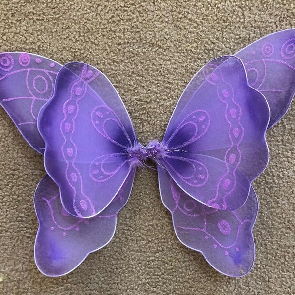 Extra-Large Purple Butterfly Wings