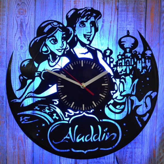 Jasmine Vintage Clock Jasmine Vinyl Clock Gifts for kids Princess