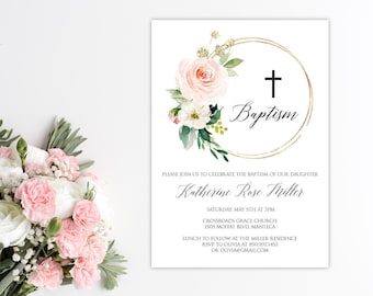 baptism invitations etsy