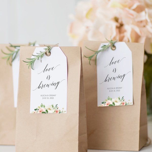 Coffee Favor Tags - Etsy
