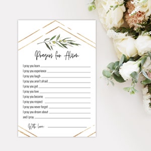Prayers For Baby Card, Editable Prayers for Baby, Printable Prayers for Baby Card, Printable Baptism Card, Prayers For Baby, Templett, P22