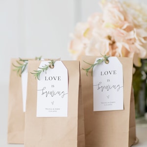 Love is Brewing Favor Tag Download Simple Coffee Favor Tags Minimalist Tea Favor Tag The Perfect Blend Gift Tag Printable Editable, P79