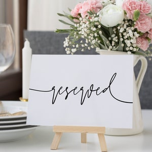 Reserved Sign Digital Download Reserved Sign Printable Reserved Table Sign Simple Ceremony Sign Minimalist Instant Download Minimal Sign P79