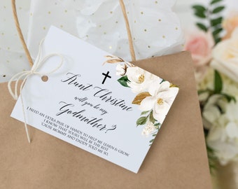 Godparents Proposal, Godmother Proposal, Will You Be My Godmother, Asking Godparents, Will You Be My Godfather, Magnolia Florals, P25