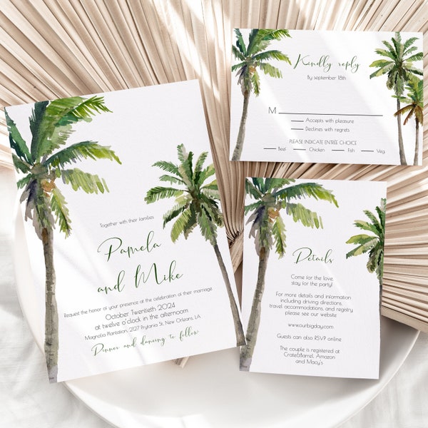 Palm Tree Wedding Etsy
