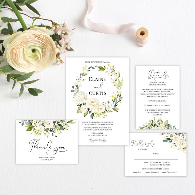 P28 Rose Wedding Invitation Blush Wedding Invitation Templett Wedding Invitation Wedding Invitation Template DIY Wedding Invitation