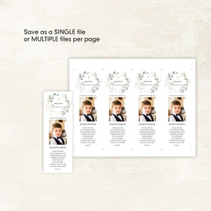 Peut inclure: Un ensemble de cinq mod&egrave;les de signets repr&eacute;sentant un gar&ccedil;on en costume et une couronne florale blanche avec une croix. Le texte sur le signet indique "Premi&egrave;re Communion".