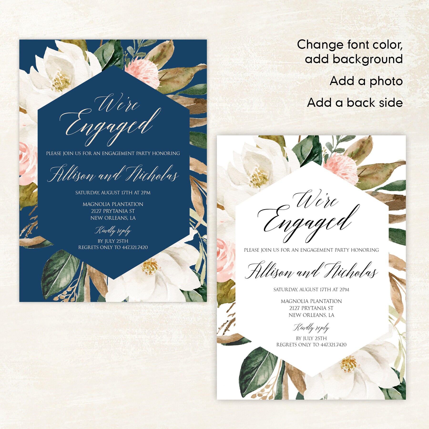 Engagement Party Invitation Printable Engagement Editable Etsy