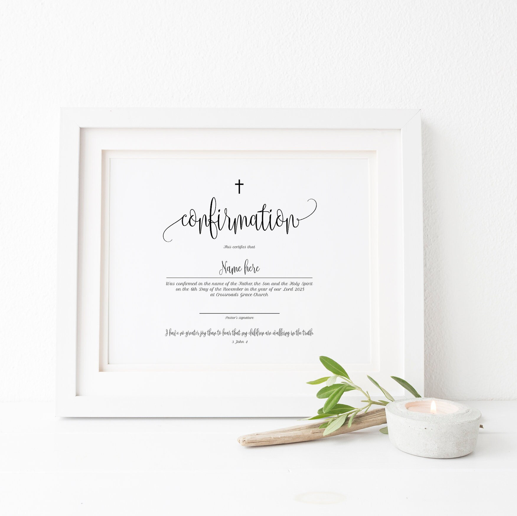 Confirmation Signature Examples Confirmation Certificate Template Editable Confirmation Certificate ...