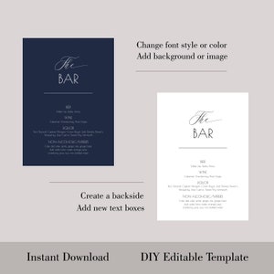 Simple Bar Menu Template Open Bar Menu 8x10 Bar Menu Sign 100% Simple Bar Menu Template Open Bar Menu 8x10 Bar Menu Sign 100%