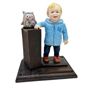 Polymeerklei kinderportret gemaakt van foto