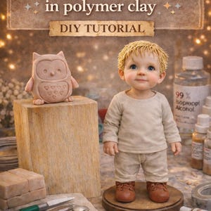 Sculpting A Toddler in Polymer Clay - Step by Step Tutorial PDF - Realistic Doll Sculpting Guide - Beginner to Advanced
