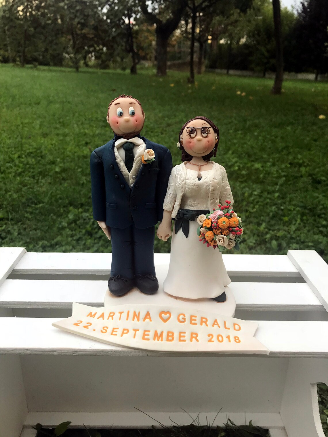Custom wedding cake topper caricature style_polymer clay cake | Etsy