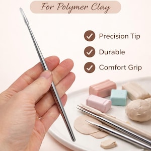 Stainless Steel Ponting Tool for Sculpting - Perfect for Sculpting Realistic Looking Figurines - Polymer Clay Sculpting Tool