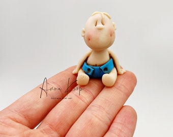 Skulptur "Baby" aus FIMO_Geschenk zum baby shower