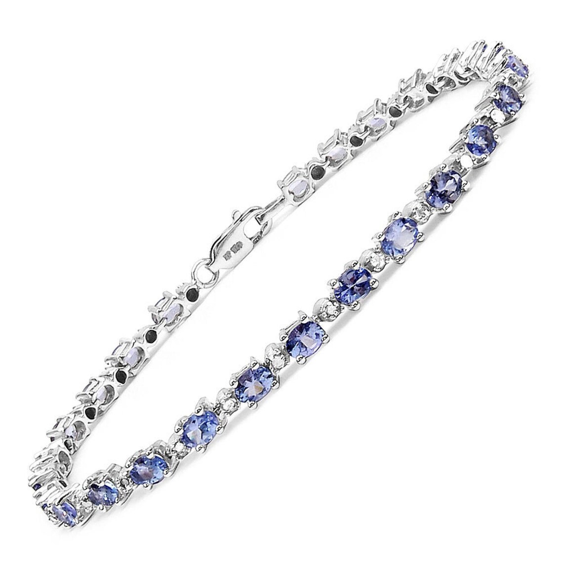 Tanzanite Tennis Bracelet in Sterling Silver Tennis Bracelet Etsy