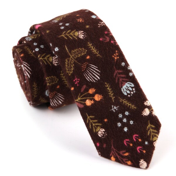 PW Kearney | Skinny Tie 2.25" | Men's skinny ties | Gifts for men | Floral skinny tie