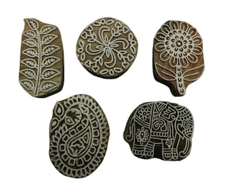 Wooden printing blocks textile stamp diy tattoo printing block