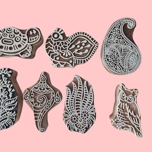 Handmade Wooden Stamps | Block Printing Tools for Art and Design