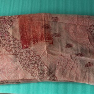 Indio Sari Vintage Puro Georgette Colorido Sari Saree Ropa