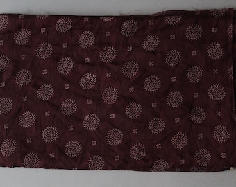 vintage saree Georgette sari 5yd tissu artisanat tissu recyclé saree marron saree