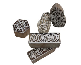 Textile printing blocks wooden stamps tattoo printing fabric stamps