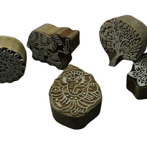 Handmade Wooden Stamps | Block Printing Tools for Art and Design