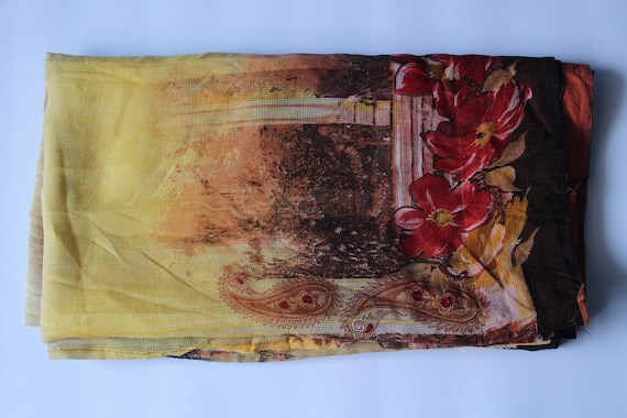 Used Sari Old Saree Vintage Georgette Saree Indian Sari Used Fabric