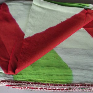 Vintage Sari 100% Georgette Multi Color Sari Craft Decor 5Yd Tissu indien