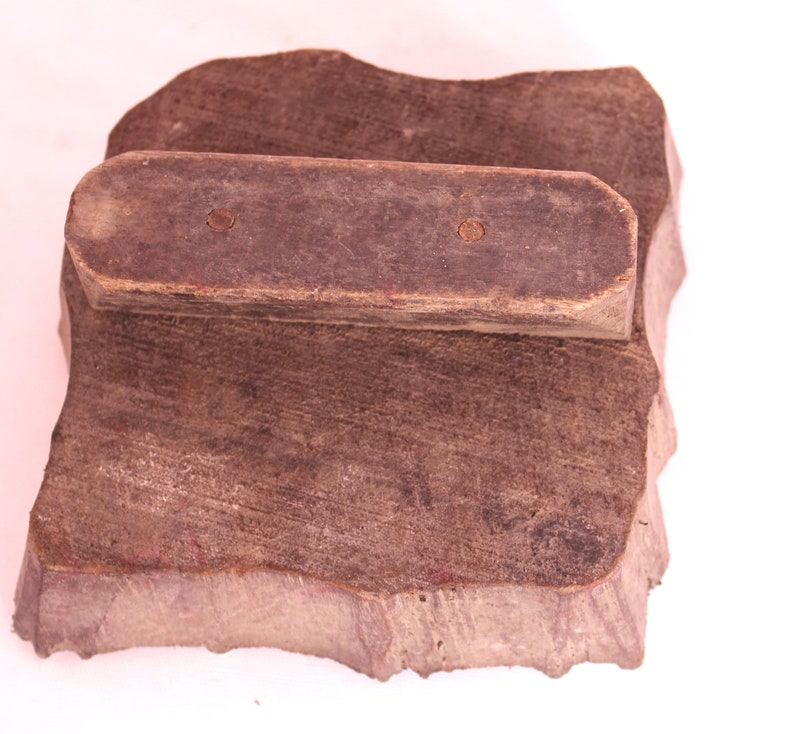 Wooden Stamp Block Indian Design Vintage Craft Wooden block Hand curved Traditional Star Design.
