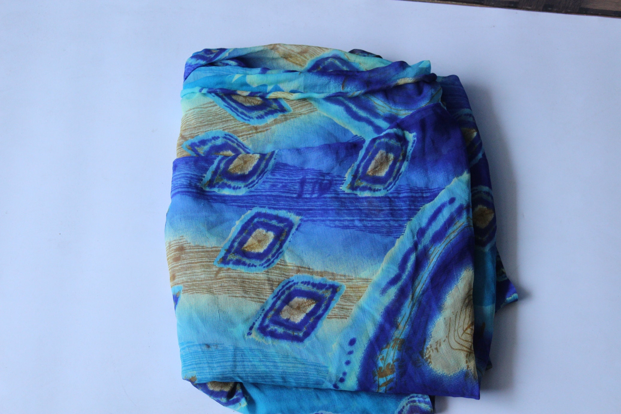 Indian Sari Vintage Saree 5yrd Georgette Sari Saree Fabric Used Sari Drapes